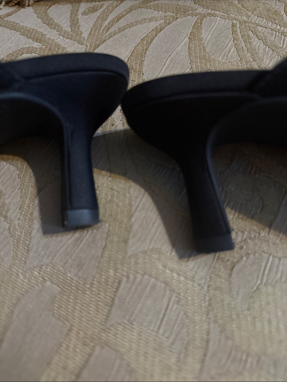 A New Day Katia pointed-toe mule heels in black satin size 8.5 - Picture 6 of 12